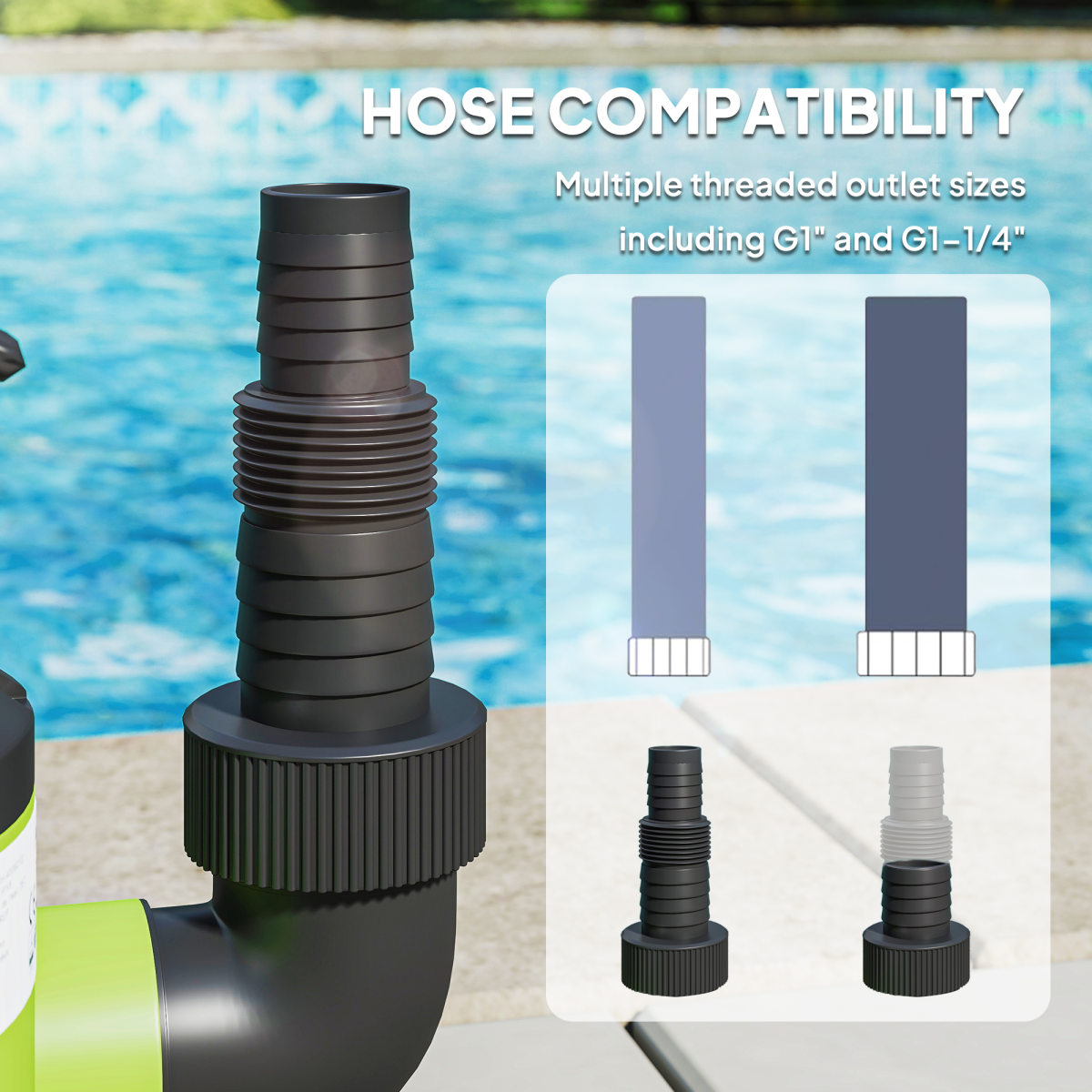 400W Electric Sump Pump - Powerful 9000L/H with Float Switch