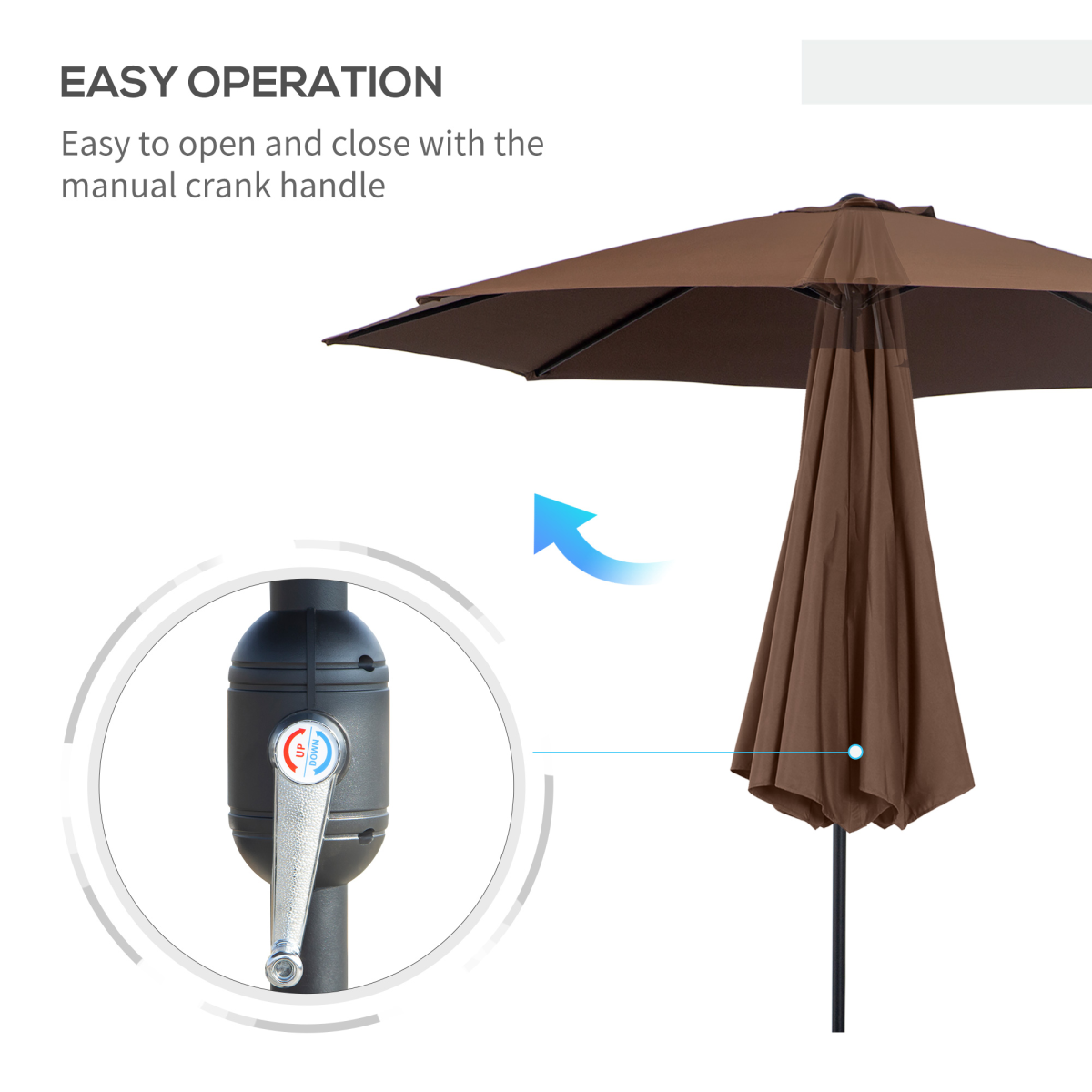 Premium 10' Round Patio Umbrella - Stylish Shade for Outdoor Bliss