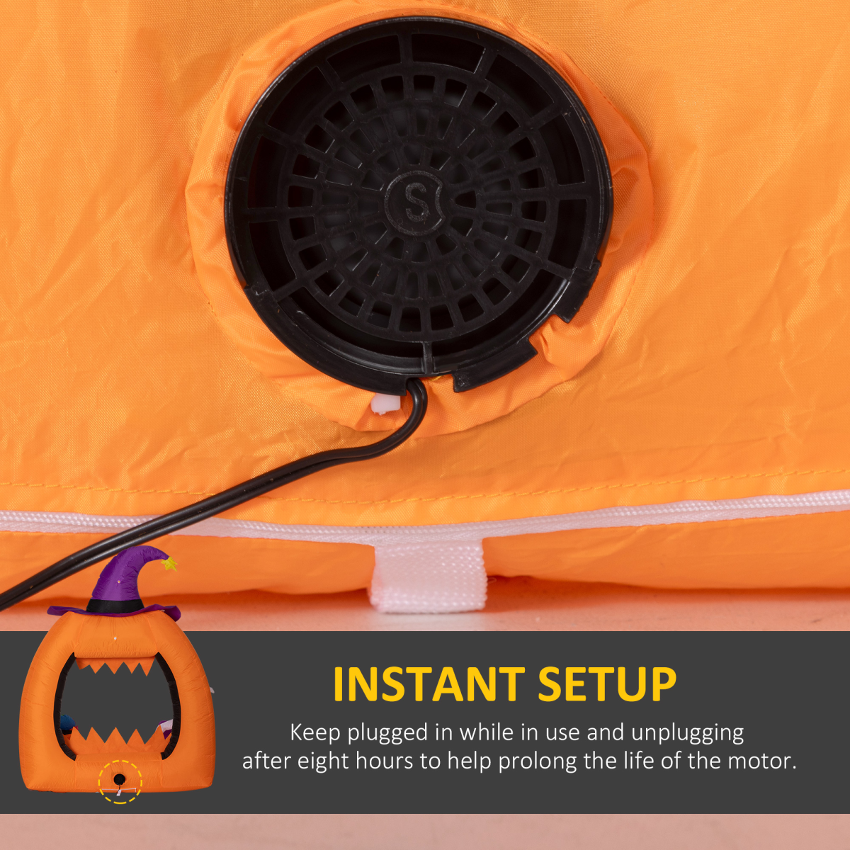 4.9ft Halloween Inflatable Archway with Cute Ghost LED Glow