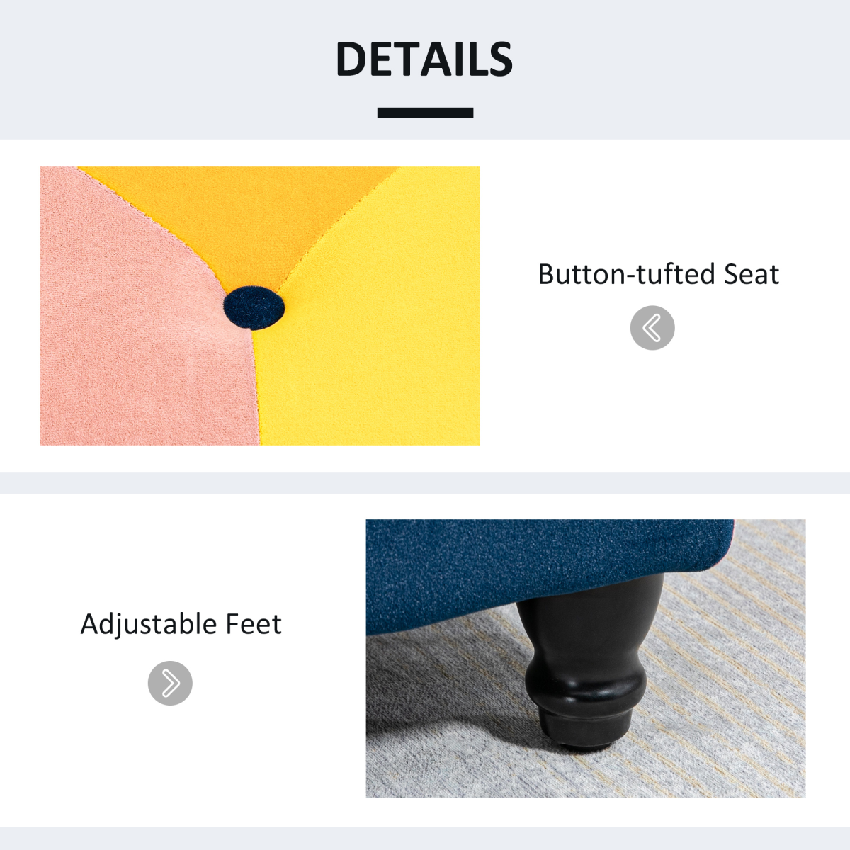 Chic Velvet Storage Ottoman: Stylish Button-Tufted Footstool with Hidden Space