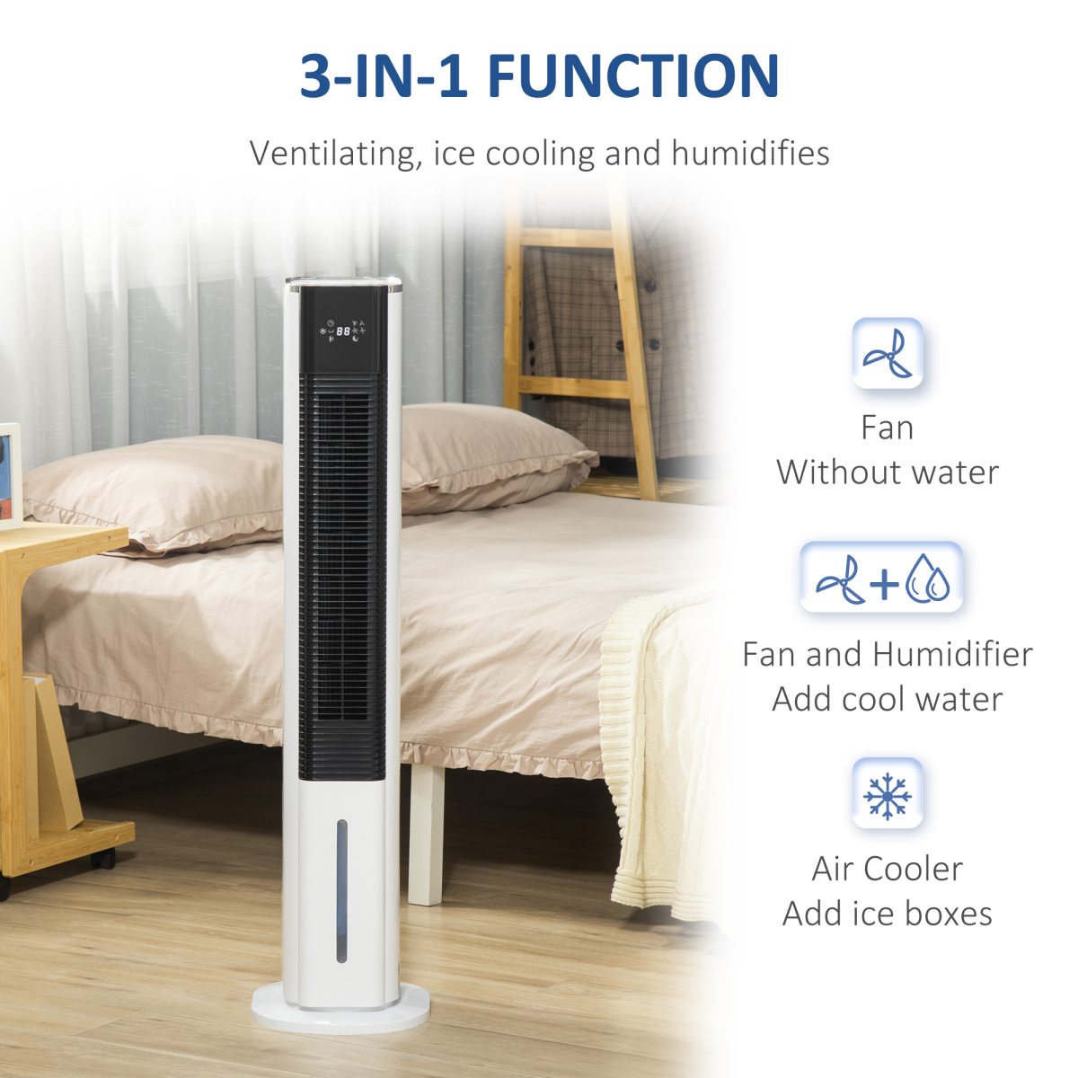 ChillMaster 3-in-1 Air Cooler & Humidifier: Refresh, Cool, and Relax Anywhere!