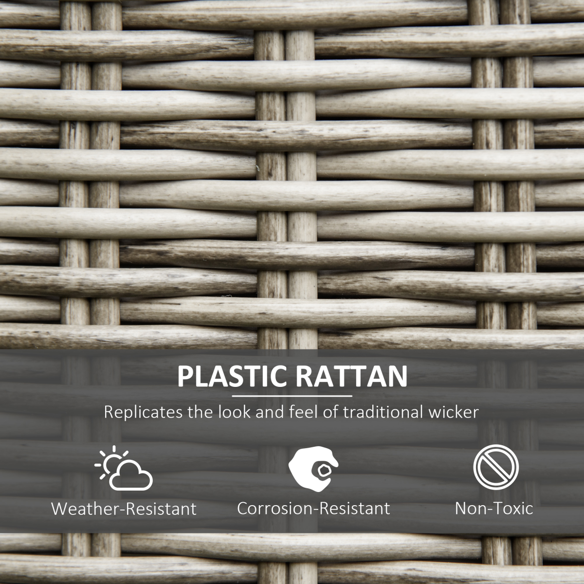 8-Seater PE Rattan Daybed with Lift-Top Table & Olefin Cushions