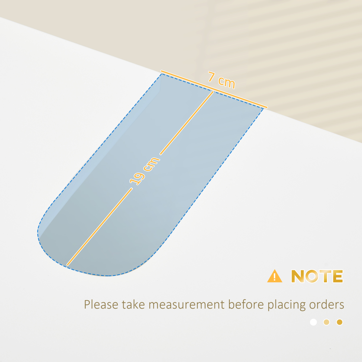 Kleankin White Under-Sink Bathroom Cabinet with Double Doors, 60x30x65 cm