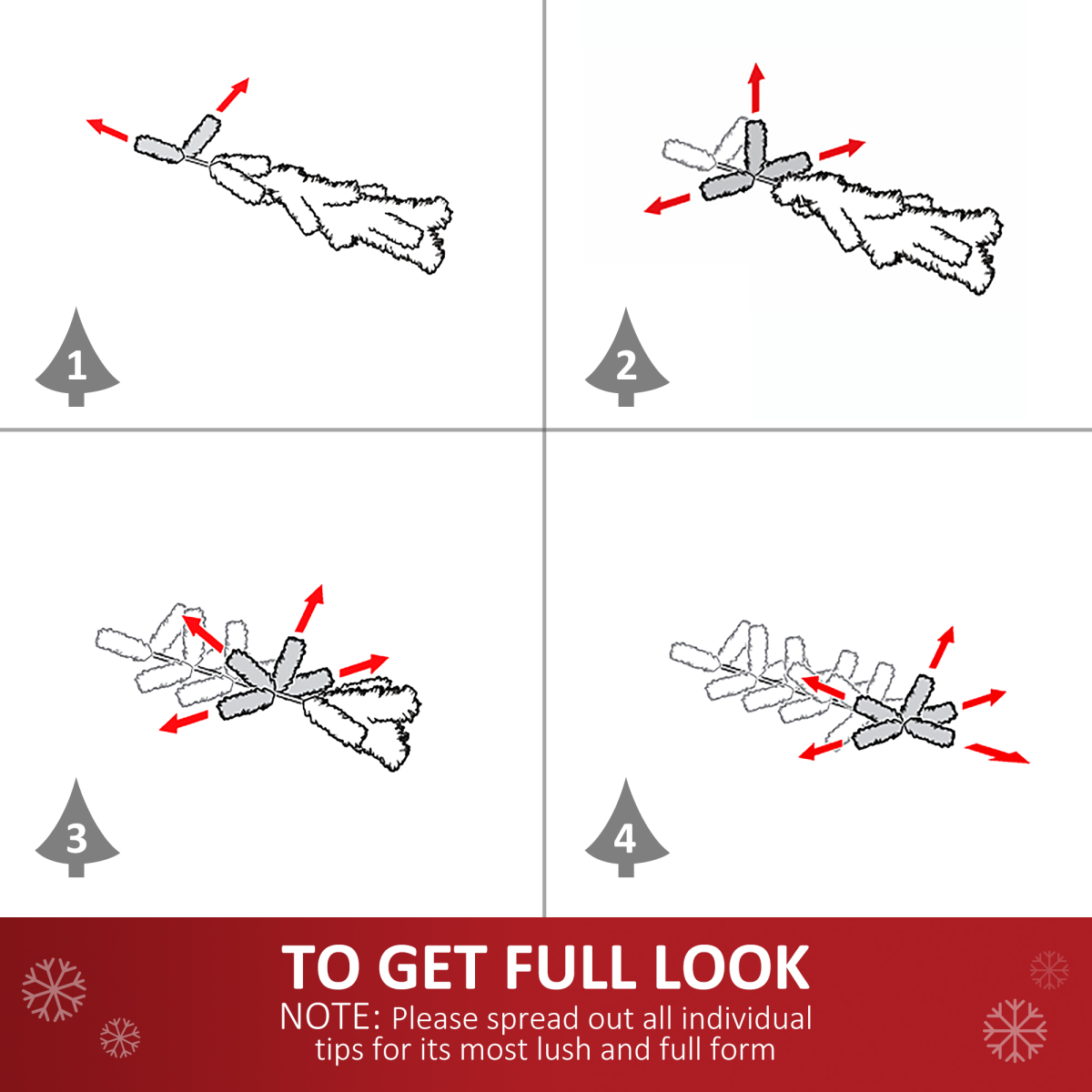 55cm Pre-Lit Christmas Wreath - 50 Warm White LEDs, Cordless Door Decor