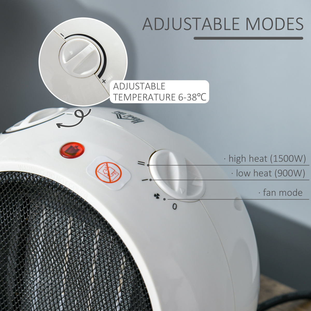 CozyMini Ceramic Space Heater - 3 Modes for Ultimate Comfort