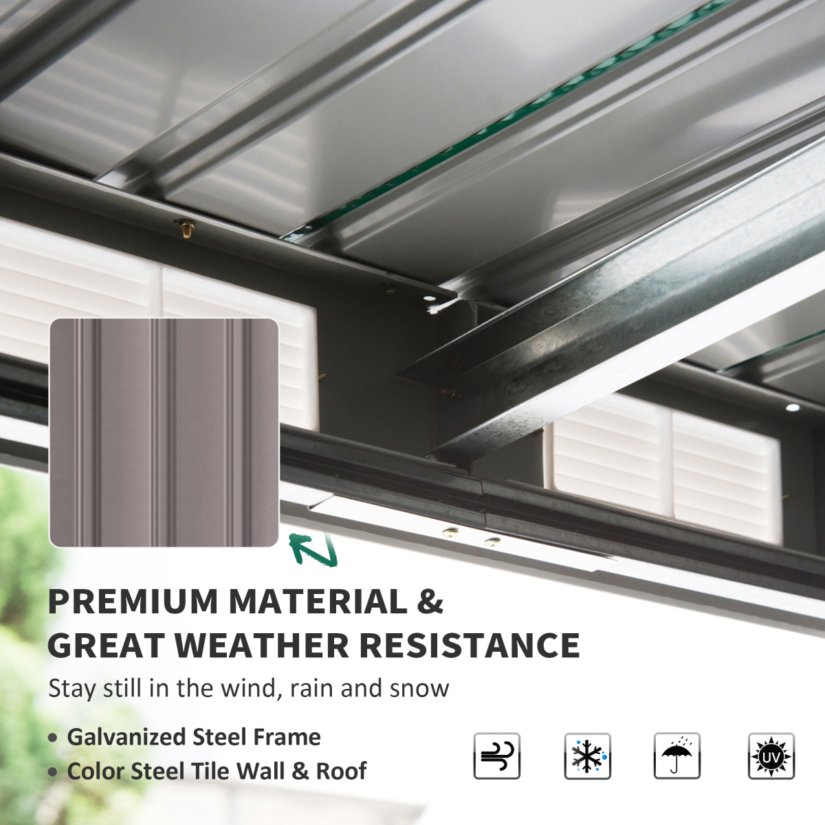 Durable Garden Shed: Weatherproof, Lockable, Easy Assembly