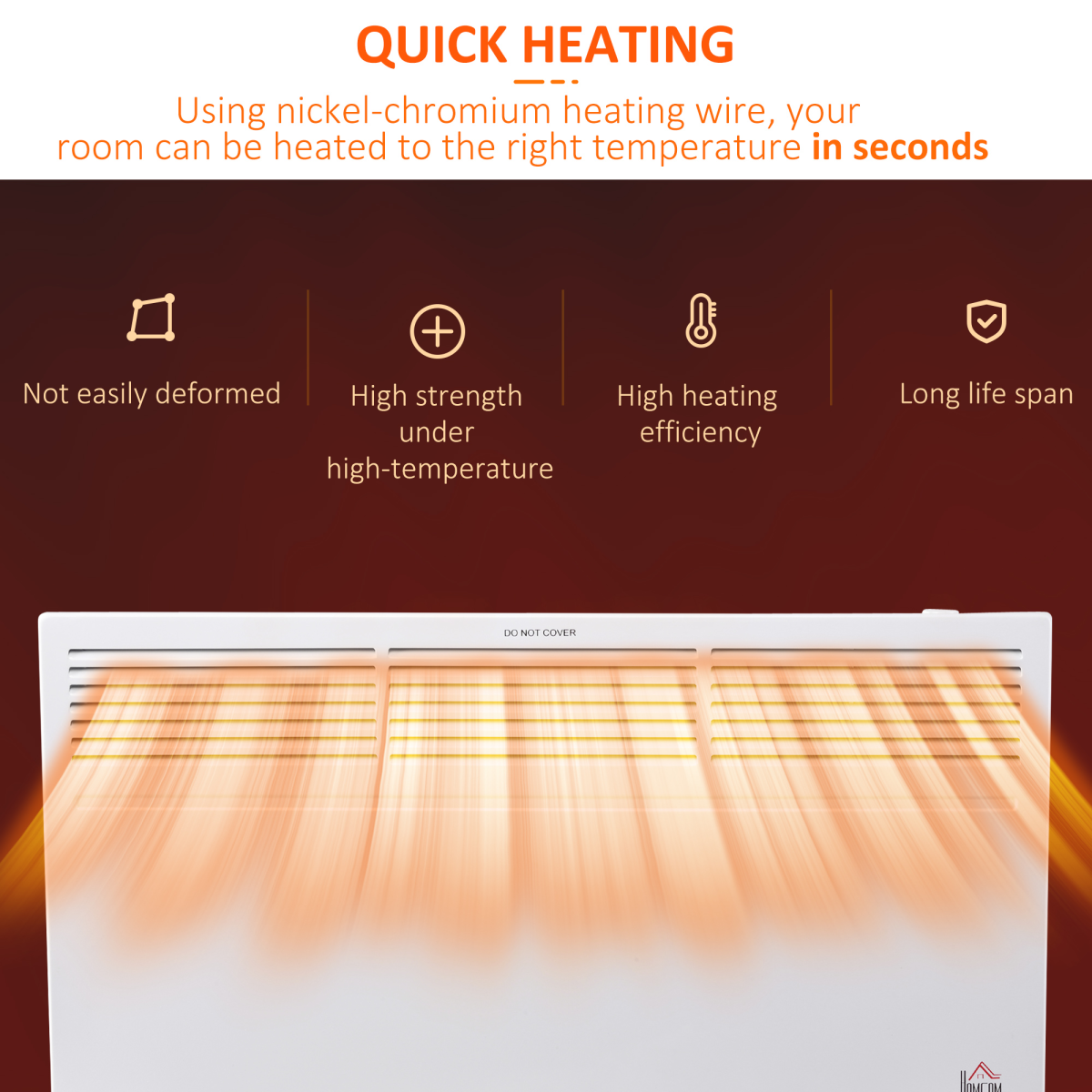 Versatile Electric Convector Heater: Freestanding & Wall-Mounted Comfort