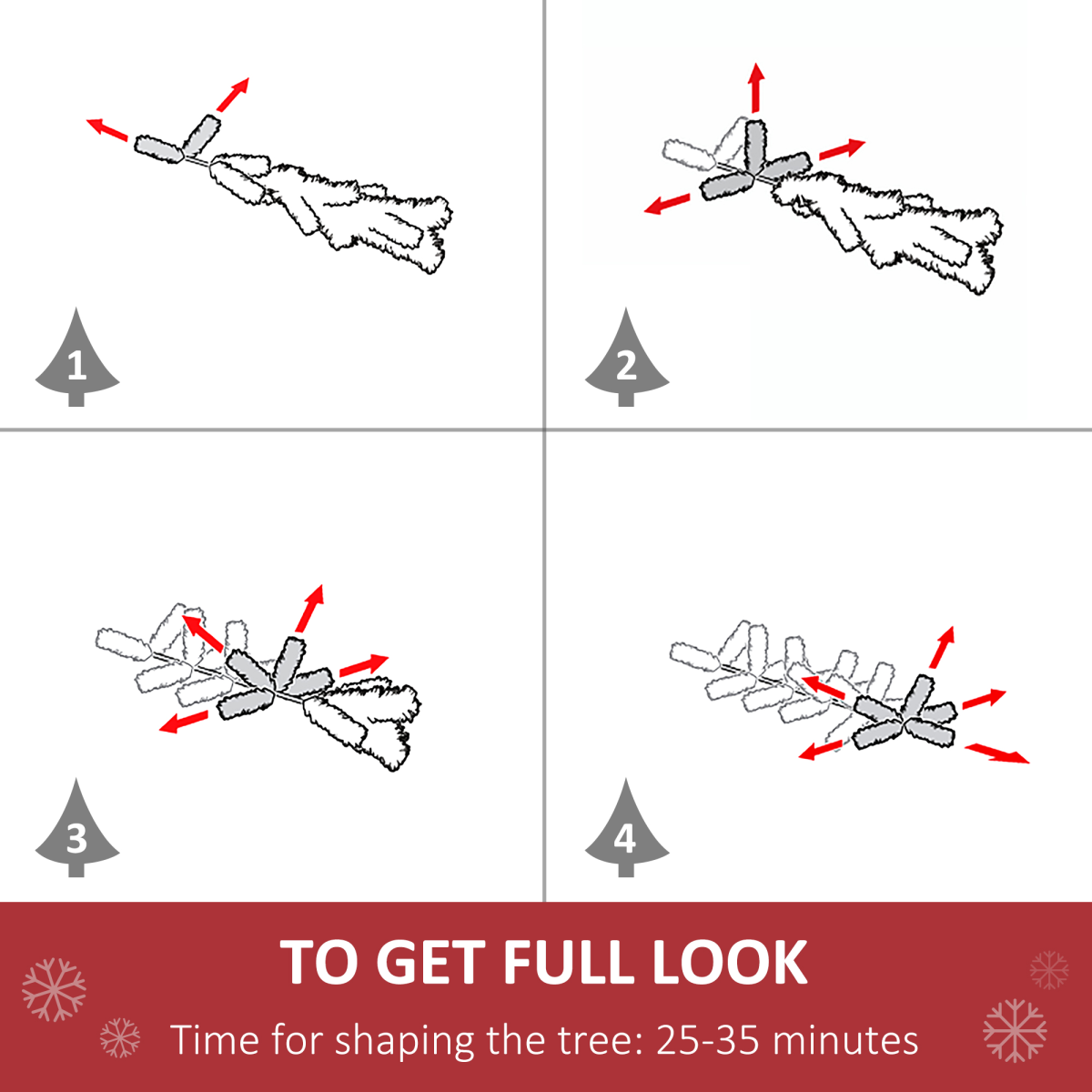 5-Foot Warm White LED Christmas Tree - Realistic Green with 8 Light Modes