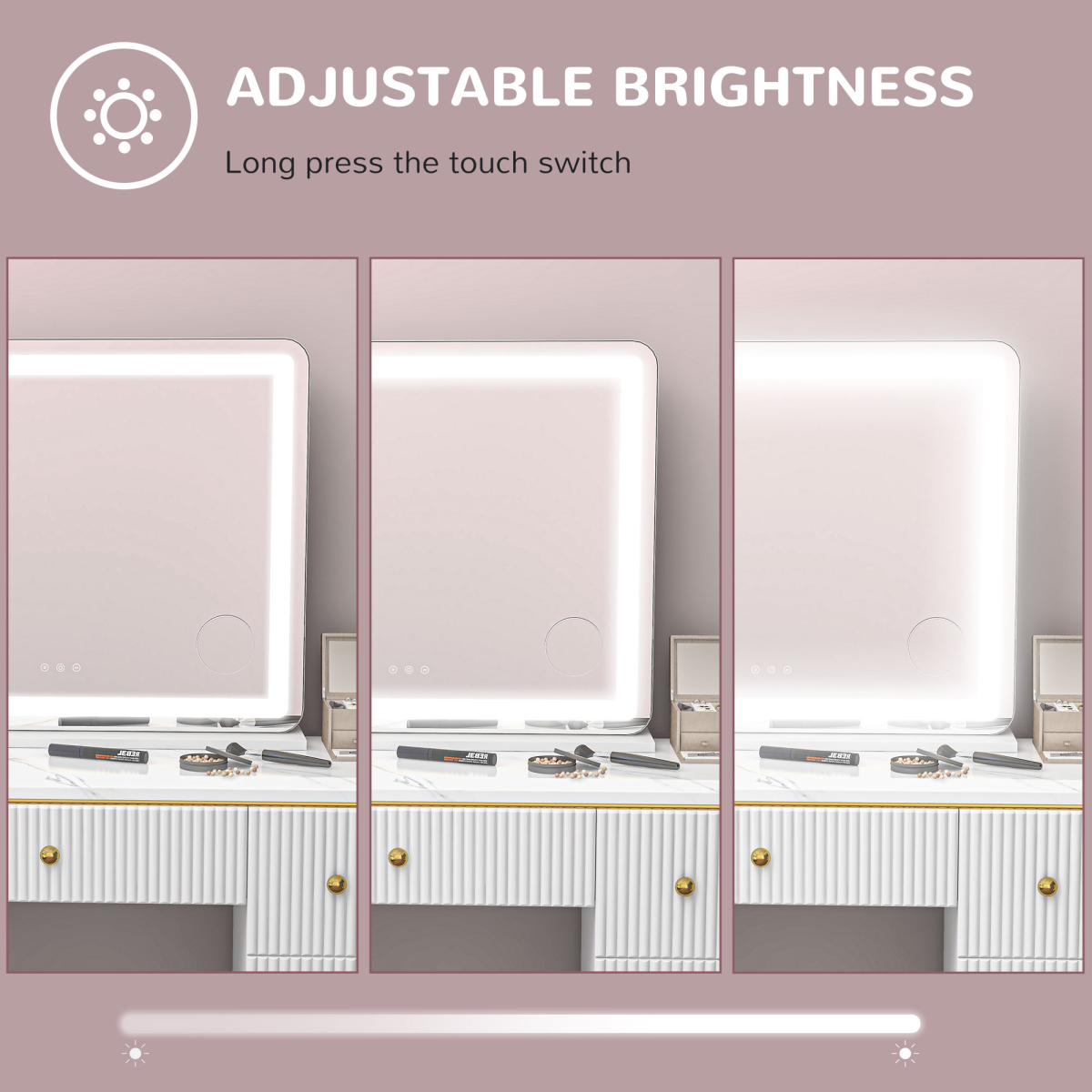 Illuminate Your Beauty: LED Vanity Mirror with 10X Magnification & USB