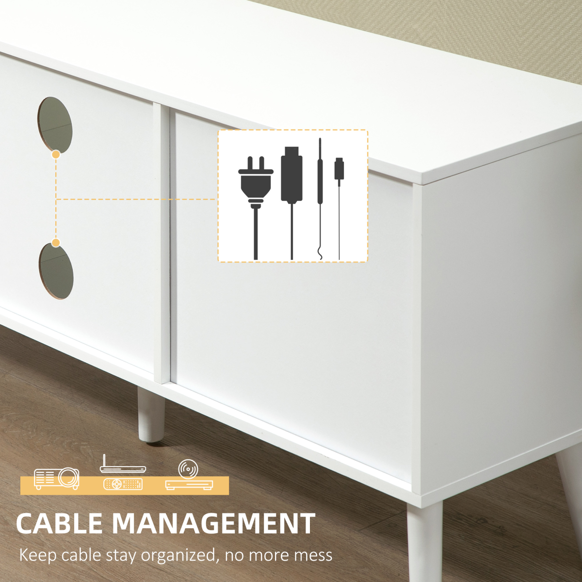 Stylish Modern TV Cabinet with Shelves & Drawers for Living Room Bliss