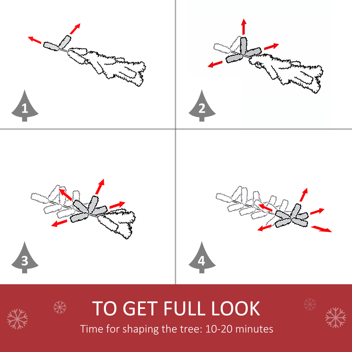 5ft Prelit Fiber Optic Christmas Tree with White LED Lights