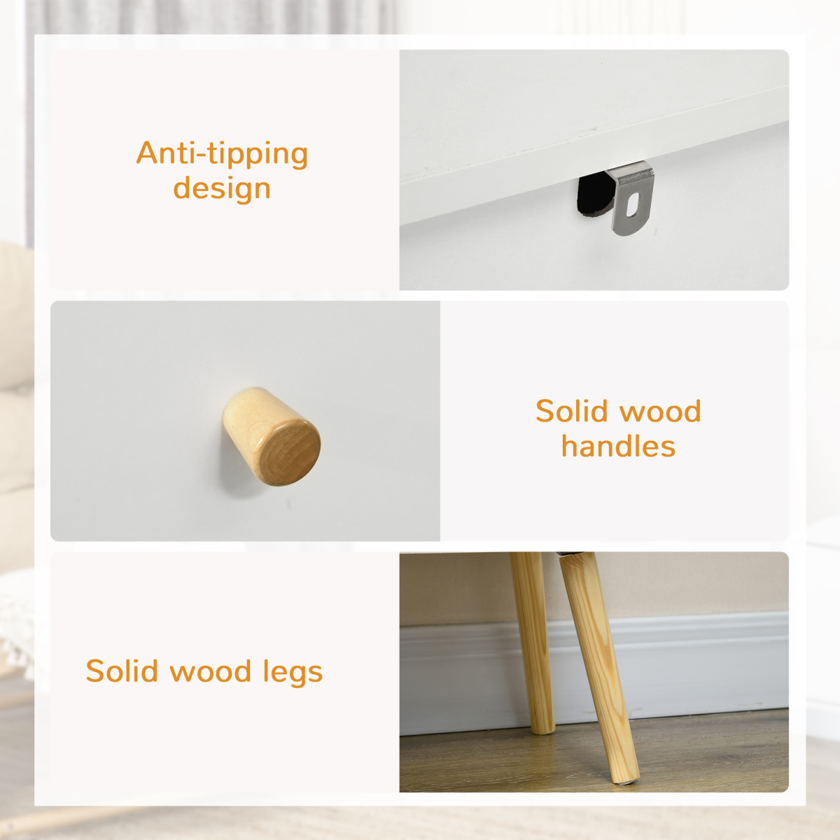 Elegant 3-Drawer Dresser - Stylish Storage Solution for Any Space