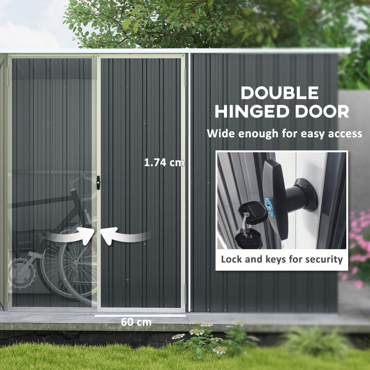 11x5.6ft Metal Garden Shed: Secure, Durable, & Easy Assembly!