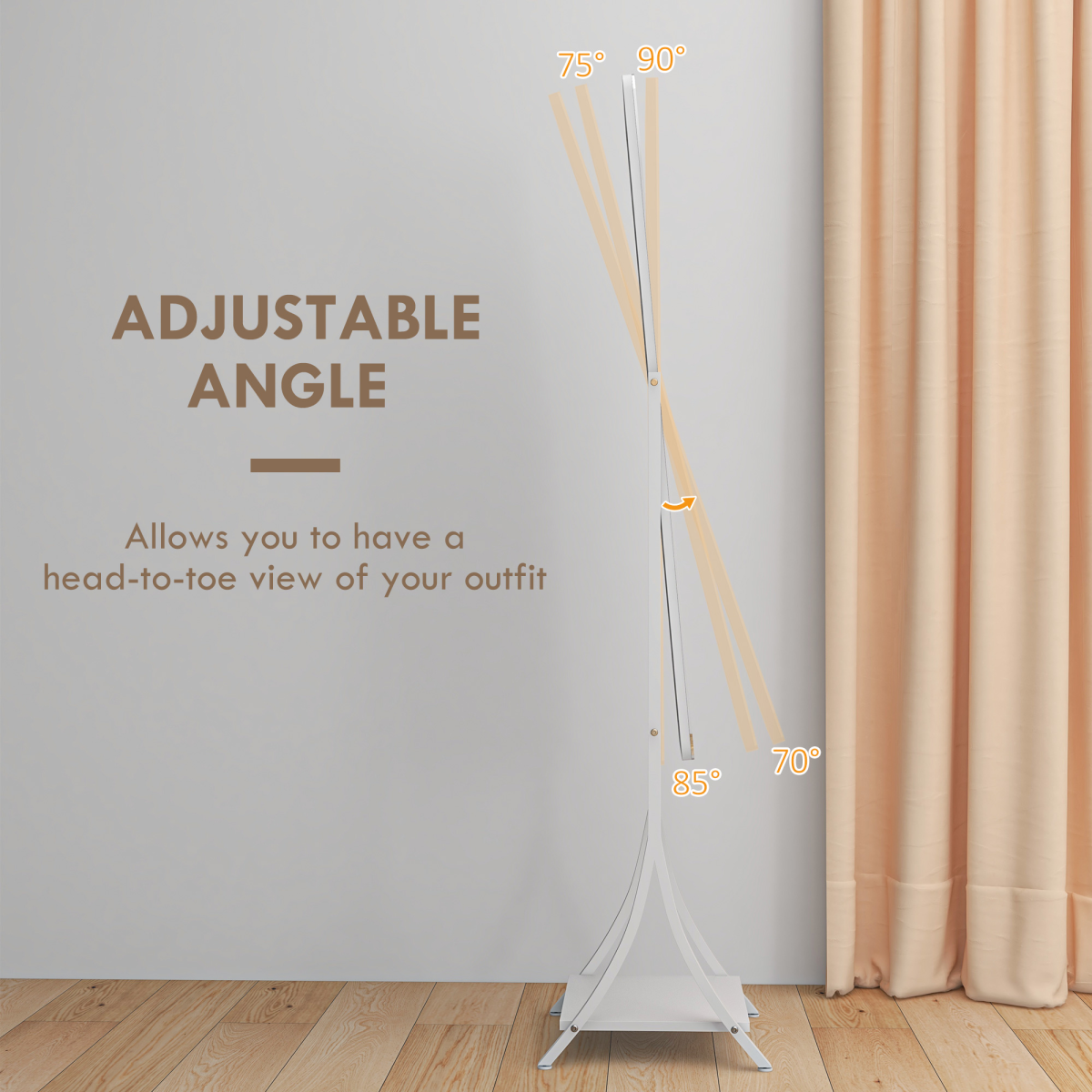 Illuminate Your Style: LED Full Length Mirror with Adjustable Brightness