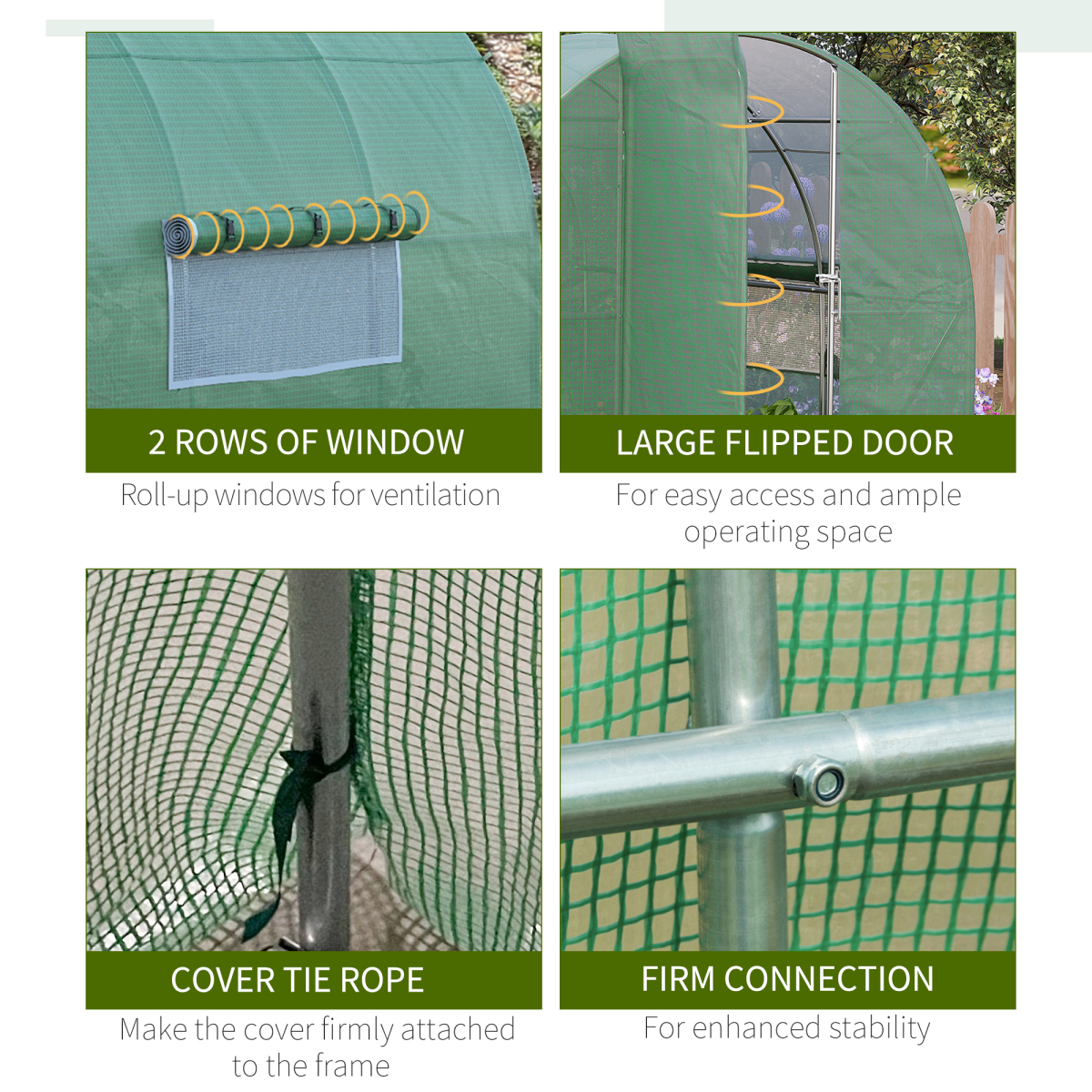 3x2m Reinforced Walk-In Polytunnel—Steel Frame