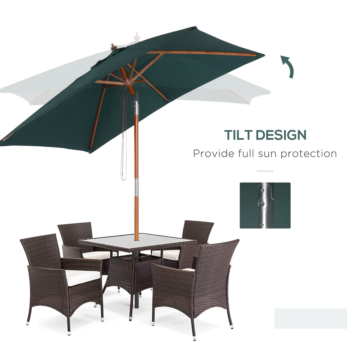 Stylish Wall-Mounted Patio Umbrella - Ultimate Sun Protection & Shade