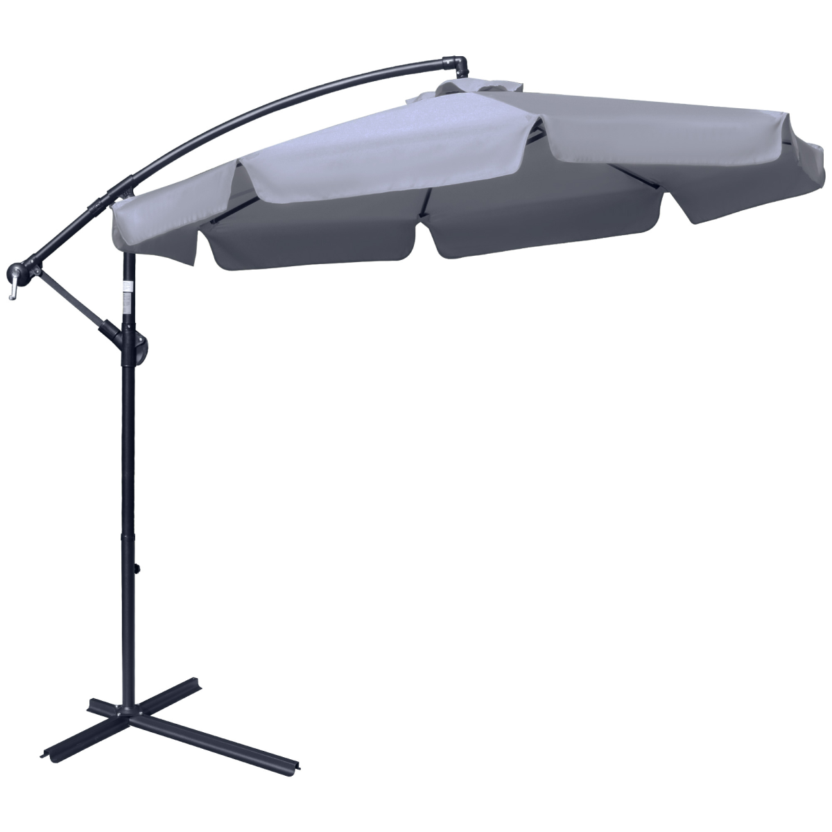 Elegant Wall-Mounted Patio Umbrella with Adjustable Canopy & Steel Frame