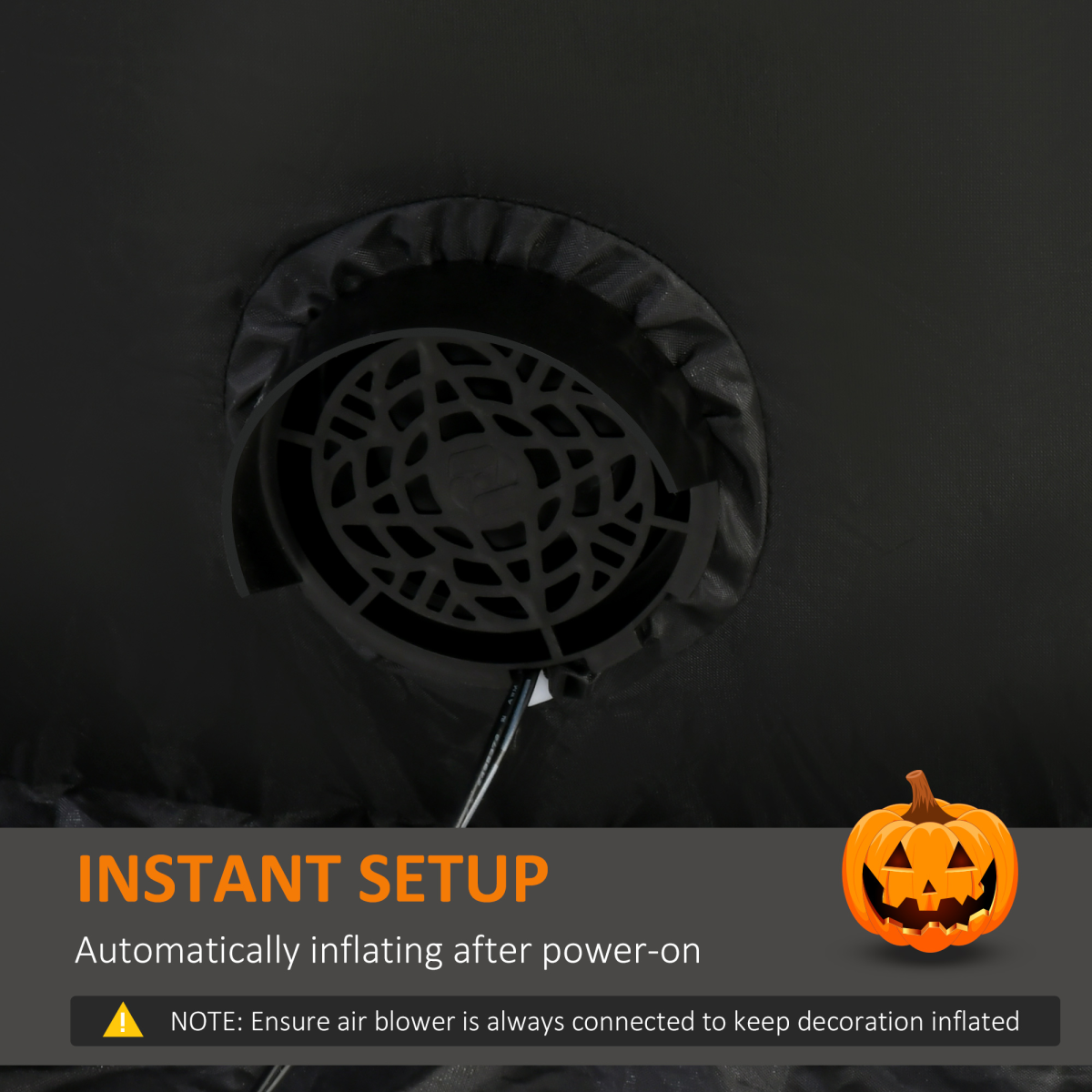 9ft Halloween Pumpkin Ghost Inflatable with Built-in LED Lights