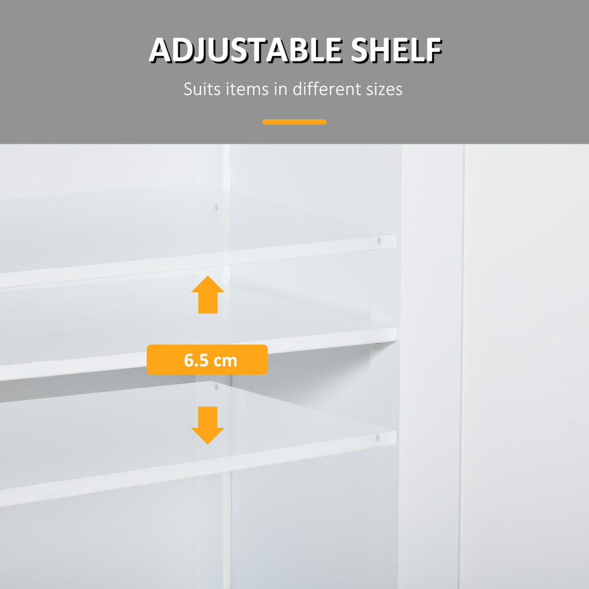 Elegant White Bathroom Storage Cabinet with Drawers & Cupboard - Sleek & Durable