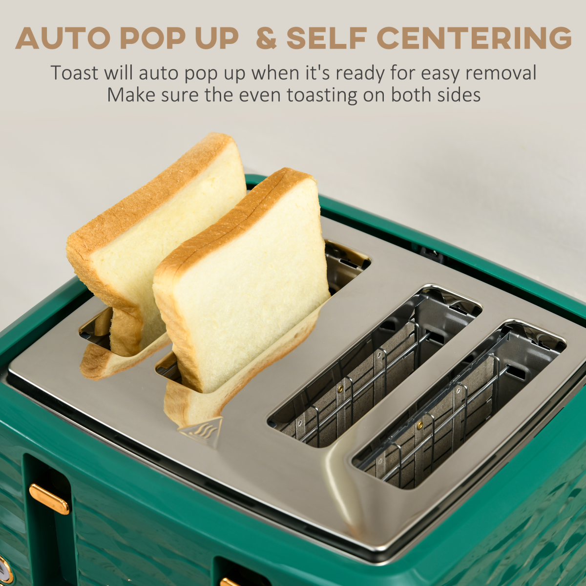 Kettle and Toaster Set 1.7L Rapid Boil Kettle & 4 Slice Toaster Green