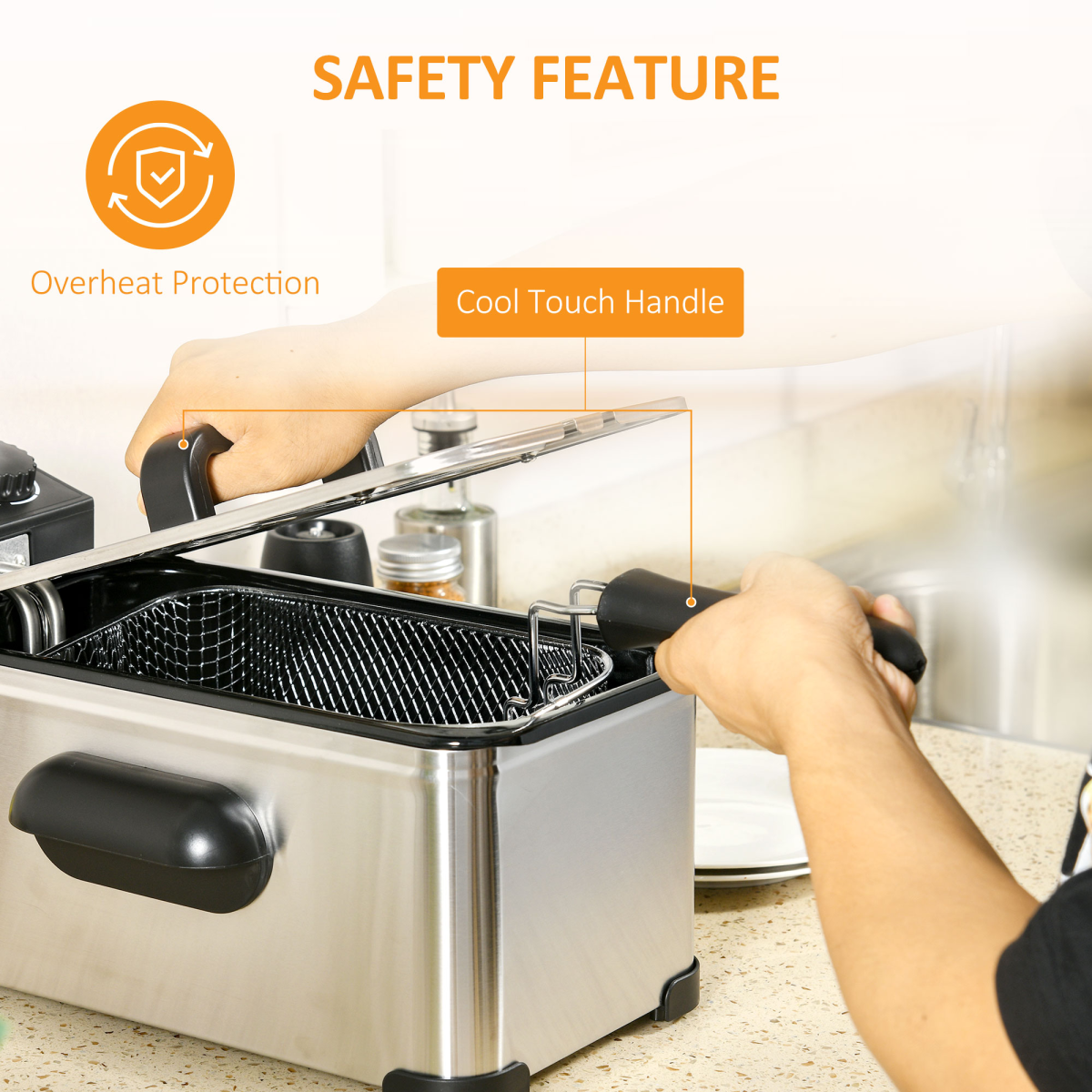 3L Deep Fat Fryer - Transform Your Cooking 2000W Power & Timer