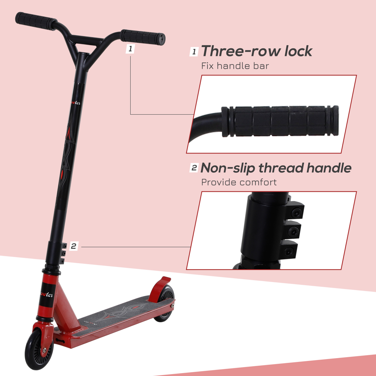 Red Stunt Scooter: Complete Trick Scooter for Teens – Safe & Stylish!