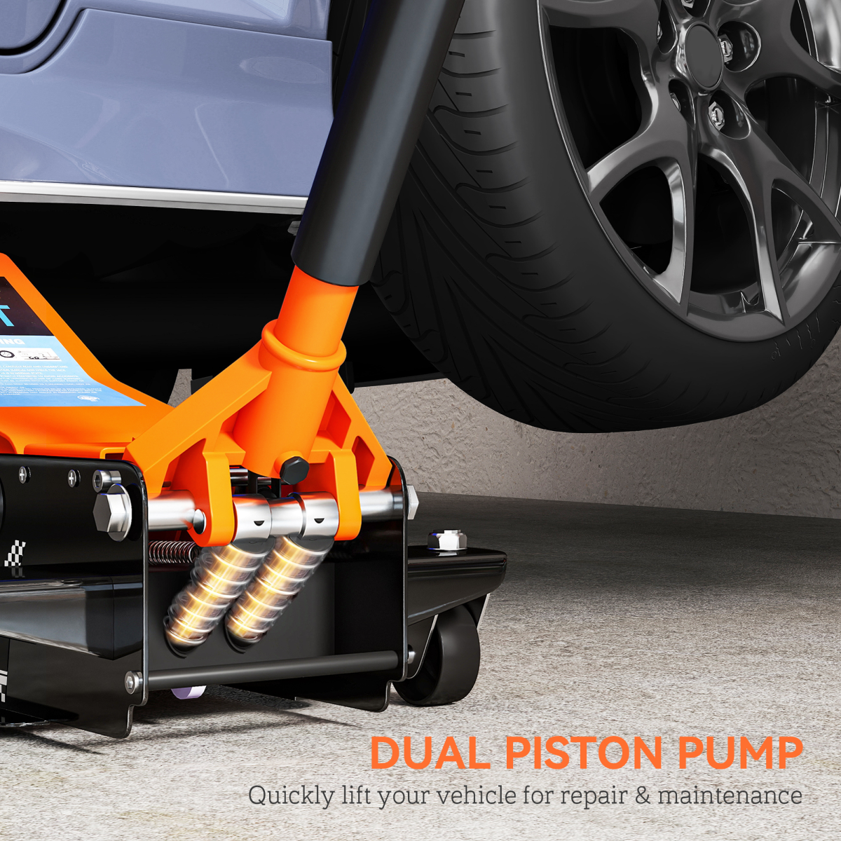 PowerLift 2.5 Ton Low Profile Hydraulic Trolley Jack - Effortless Vehicle Lifts