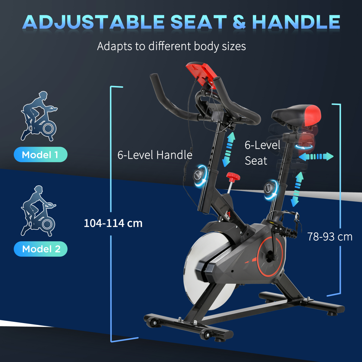 Adjustable Indoor Cycling Bike for Home Workouts