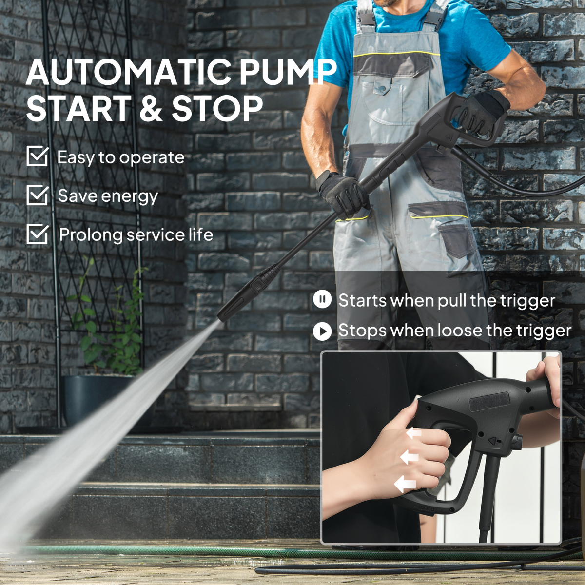 1600W Portable Pressure Washer - 130 Bar Power, 6m Hose, Ultimate Cleaning