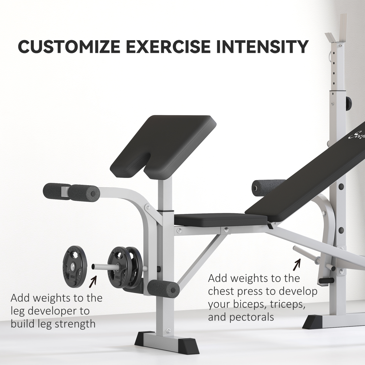 Ultimate Adjustable Weight Bench with Squat Rack & Leg Developer