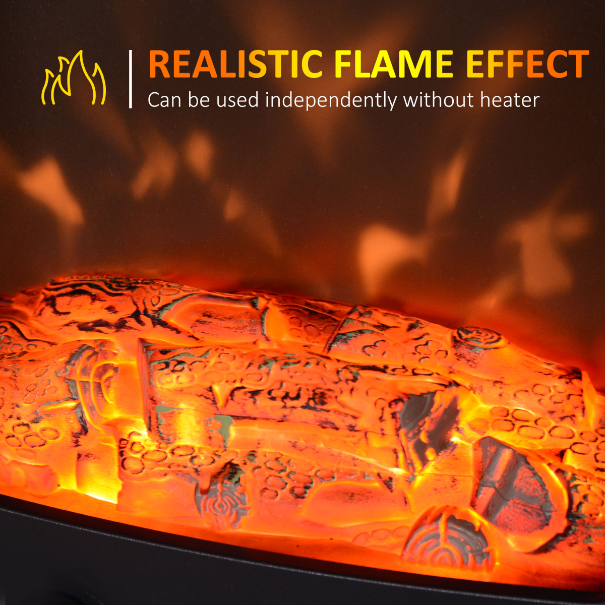 CozyGlow Electric Fireplace: Stylish Freestanding Heater with Faux Flame Effect