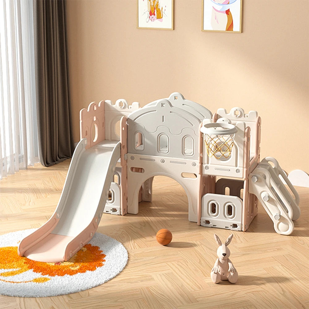 Kidkid Versatile Toddler Playset with Slide & Basketball Hoop - Perfect for Ages 1-3!