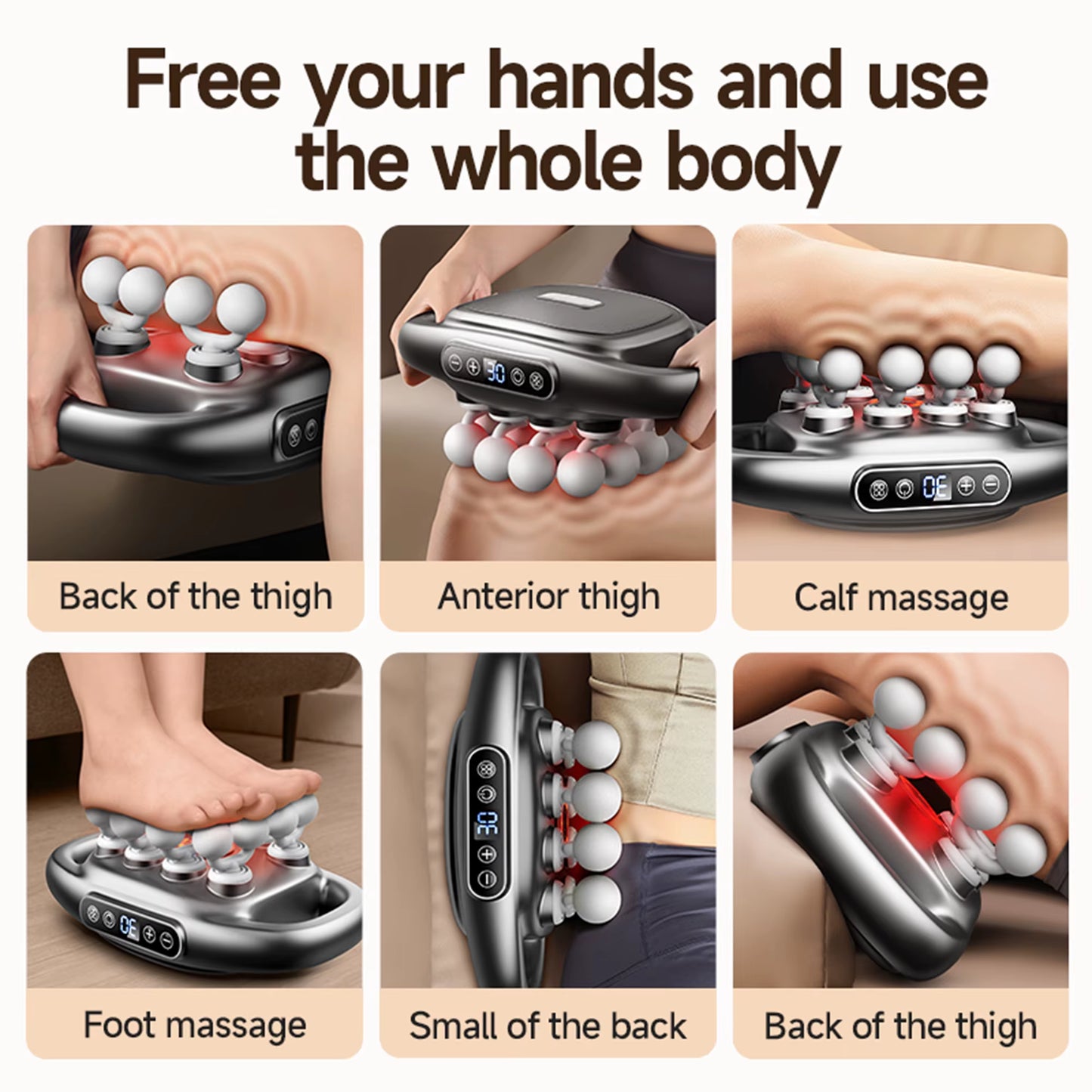 Massager Gun Set Deep Tissue Body Fitness Muscle Electric Relax Massager for Back Shoulders Legs Foot 16 Heads