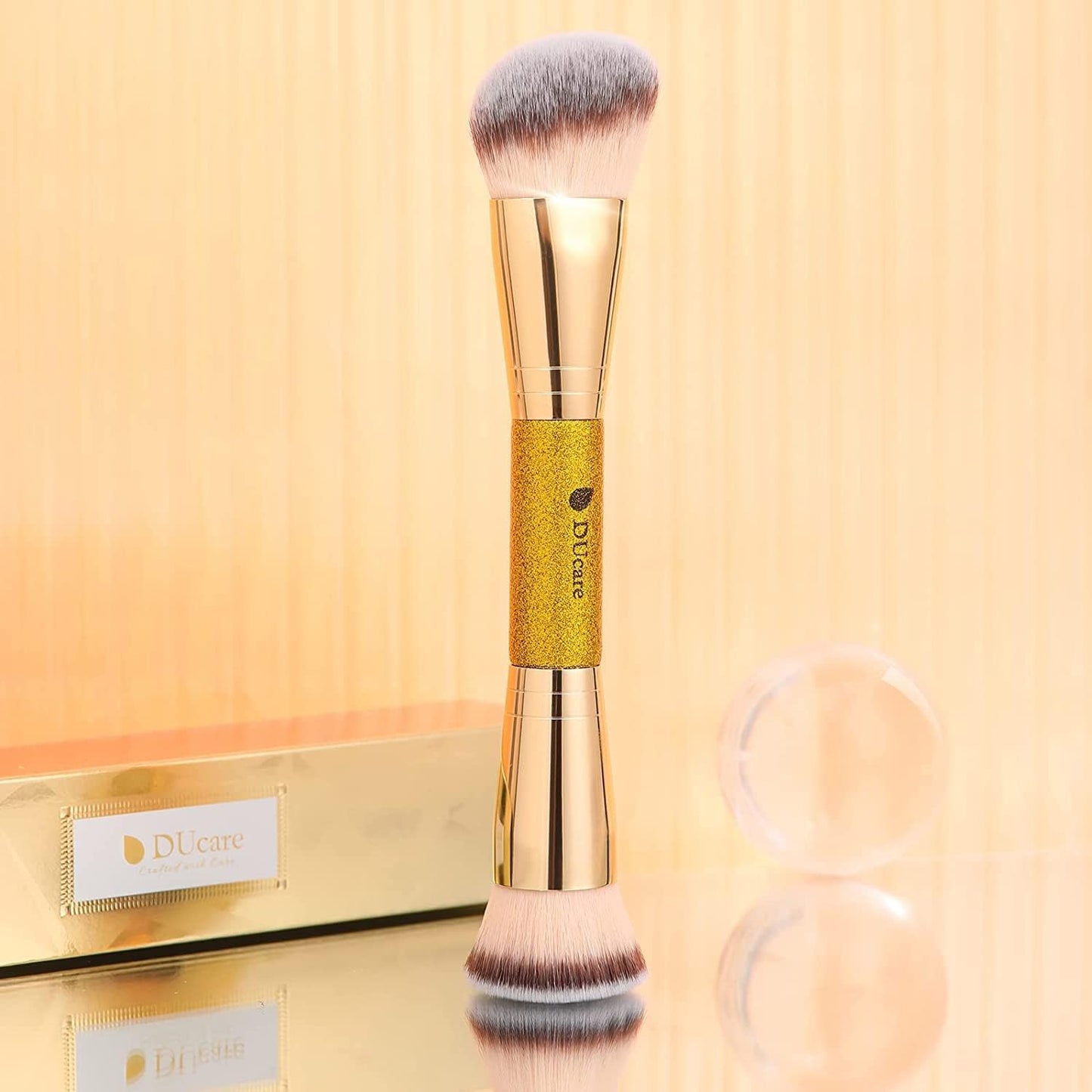 2-in-1 Foundation Contour Brush Set - Double Ended Makeup Brushes for Effortless Blending of Liquid, Powder, and Cream Cosmetics