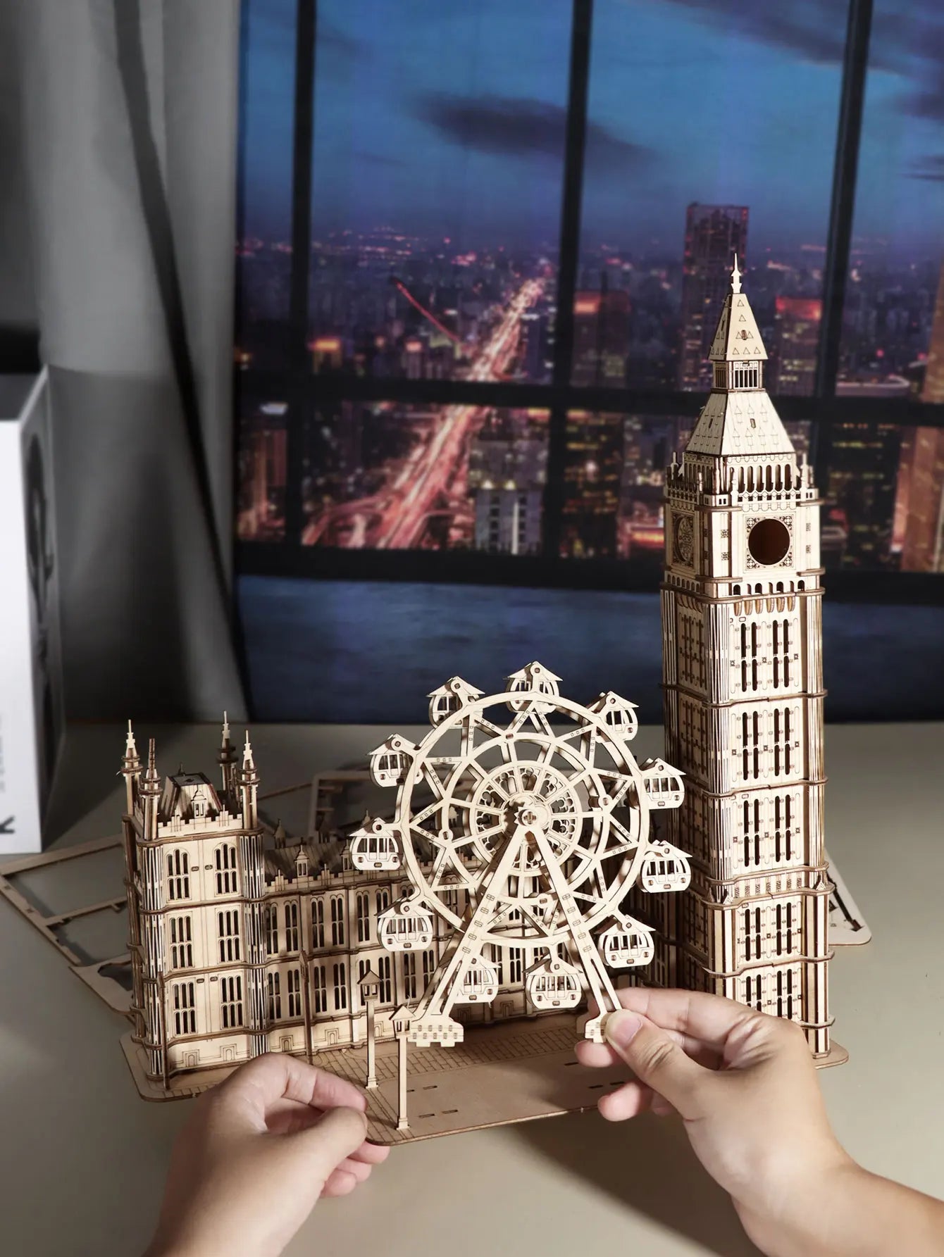 3D Big Ben Wooden Puzzle Clock Kit - Creative DIY Home Decor & Unique Christmas Gift for Family