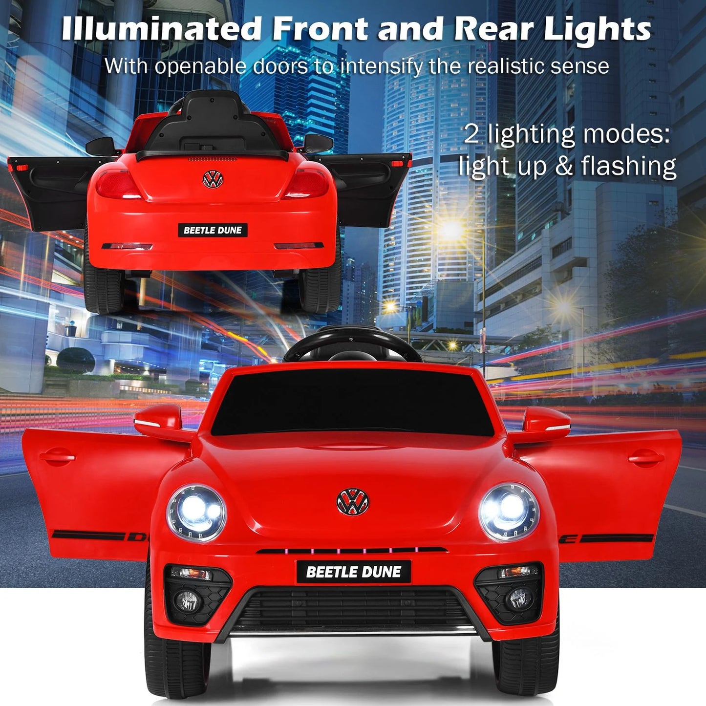 12V Volkswagen Beetle Electric Kids Ride on Car with Remote Control