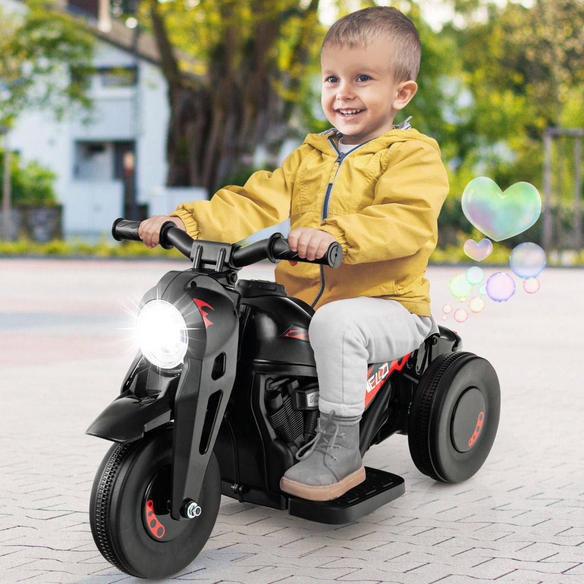 6V Electric Kid Ride on Motorcycle with Bubble Maker