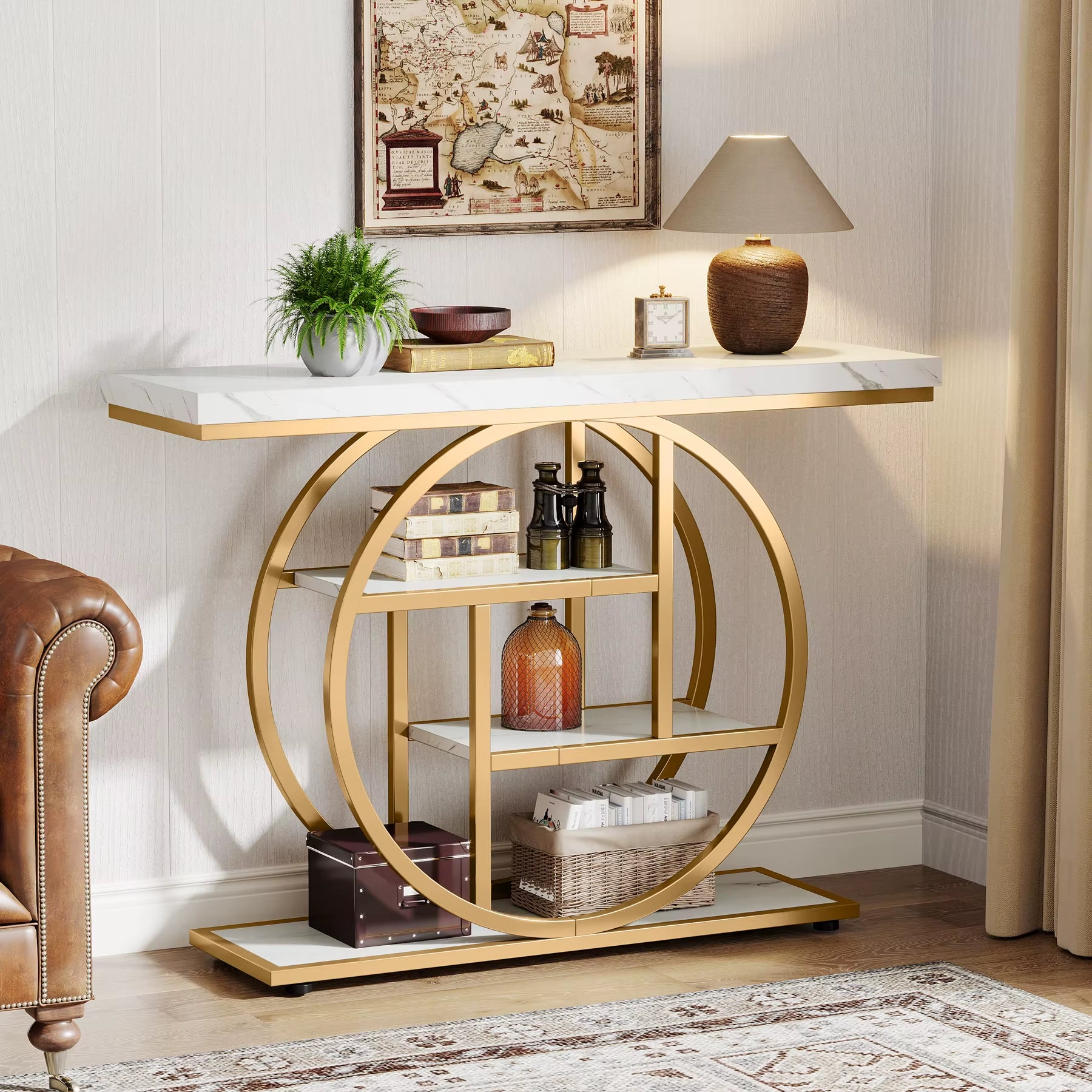 Console Table 4-Tier Entryway Table 42inch