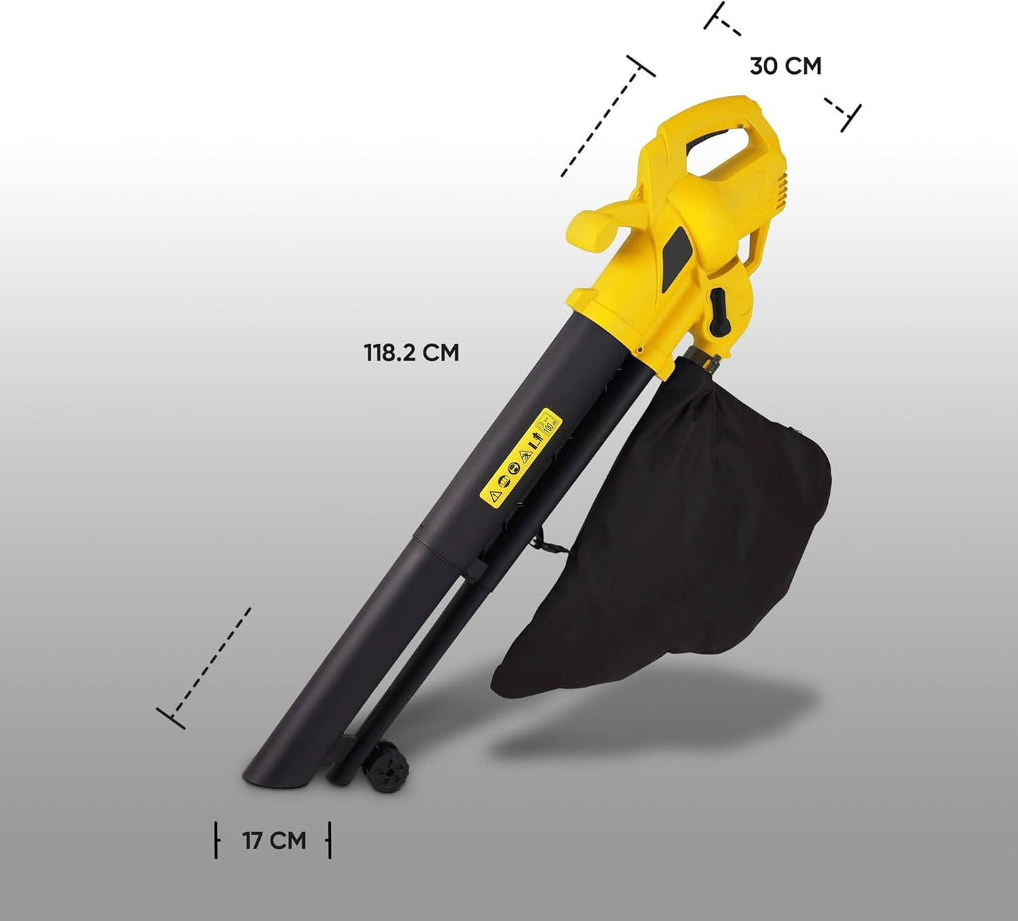 3-in-1 Lightweight Leaf Blower, Garden Vacuum & Mulcher 3000W, 40L Bag for Easy Clearing