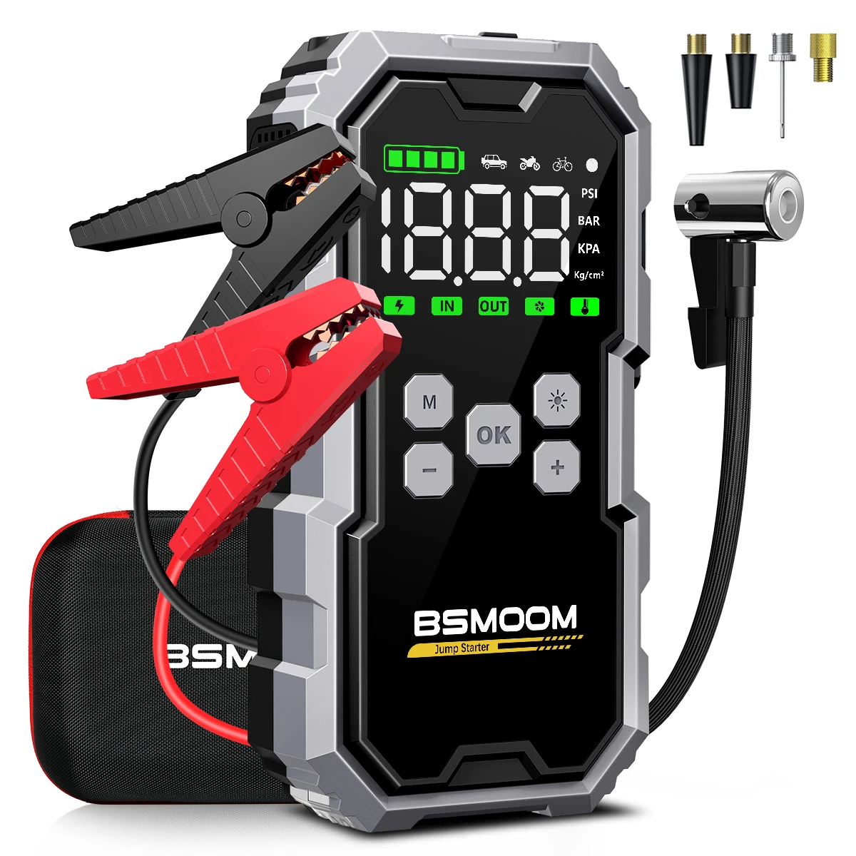 7000A 12V Auto Jumper Box Car with Air Compressor and Wireless Tire Inflator