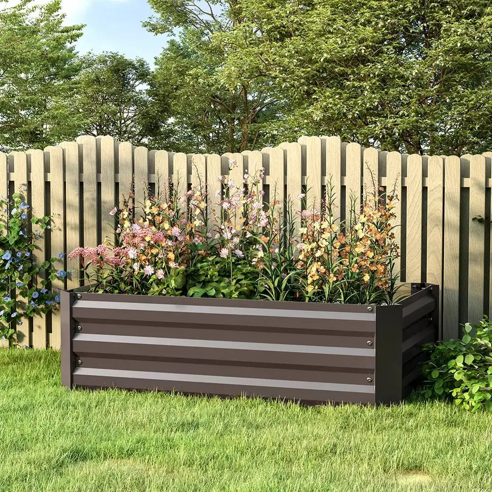Garden Planter Raised Bed Outdoor Vegetable Plants Flowers Pots Box, S