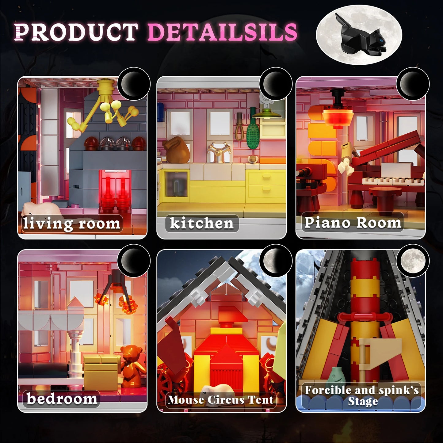 1370PCS Pink Palace Building Block Set Movie Apartment Architecture Model Brick Toys Christmas Gift for Boys＆Girls Kid