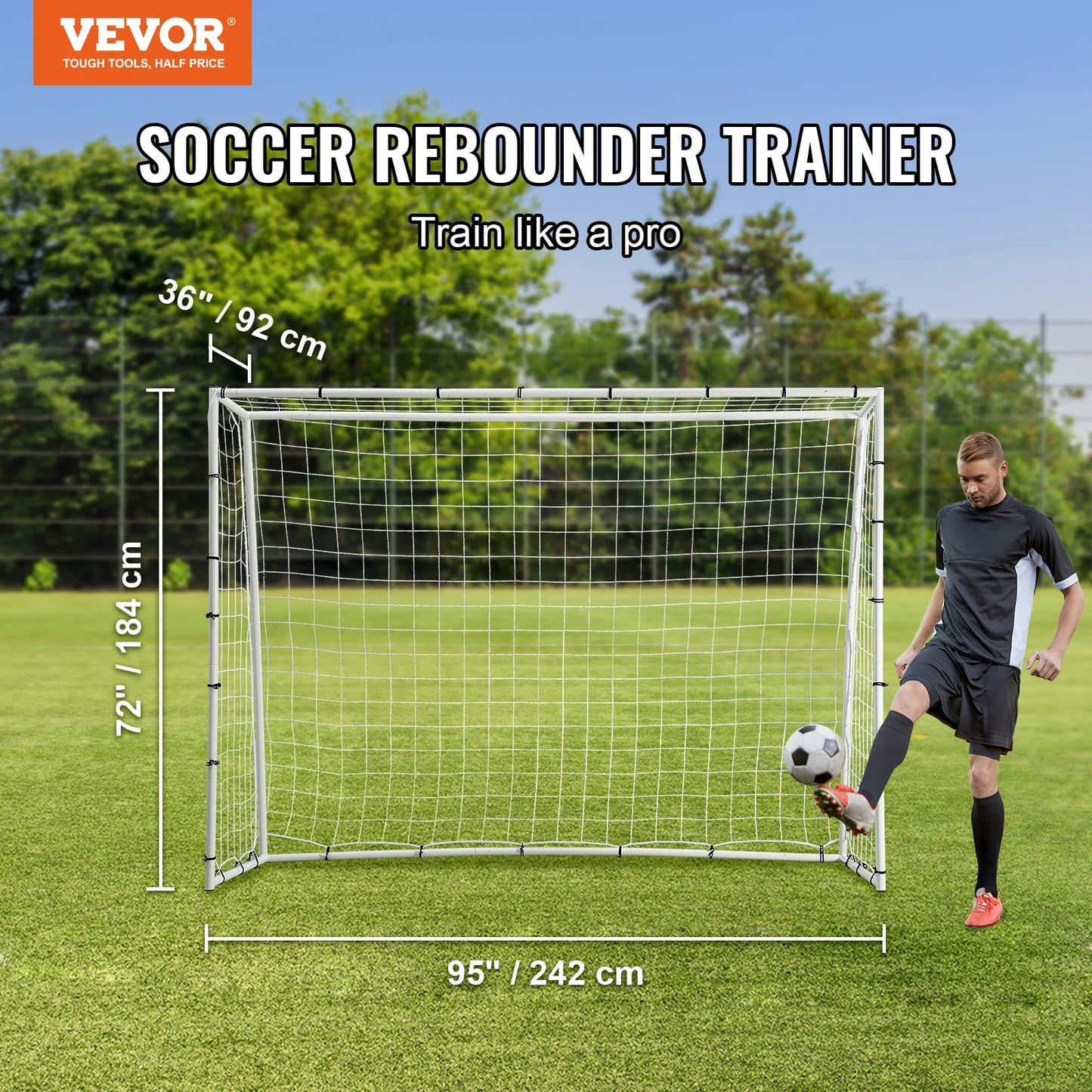 Ultimate Iron Soccer Rebound Trainer - Enhance Your Skills with the Professional Football Rebounder Wall for Solo Training and Passing Practice