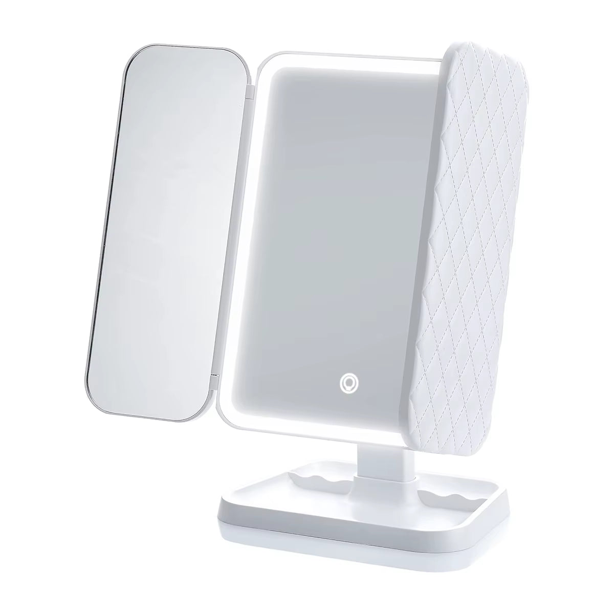LED Trifold Makeup Mirror with Smart Lighting - Perfect for Dorms and Beauty Touch-Ups