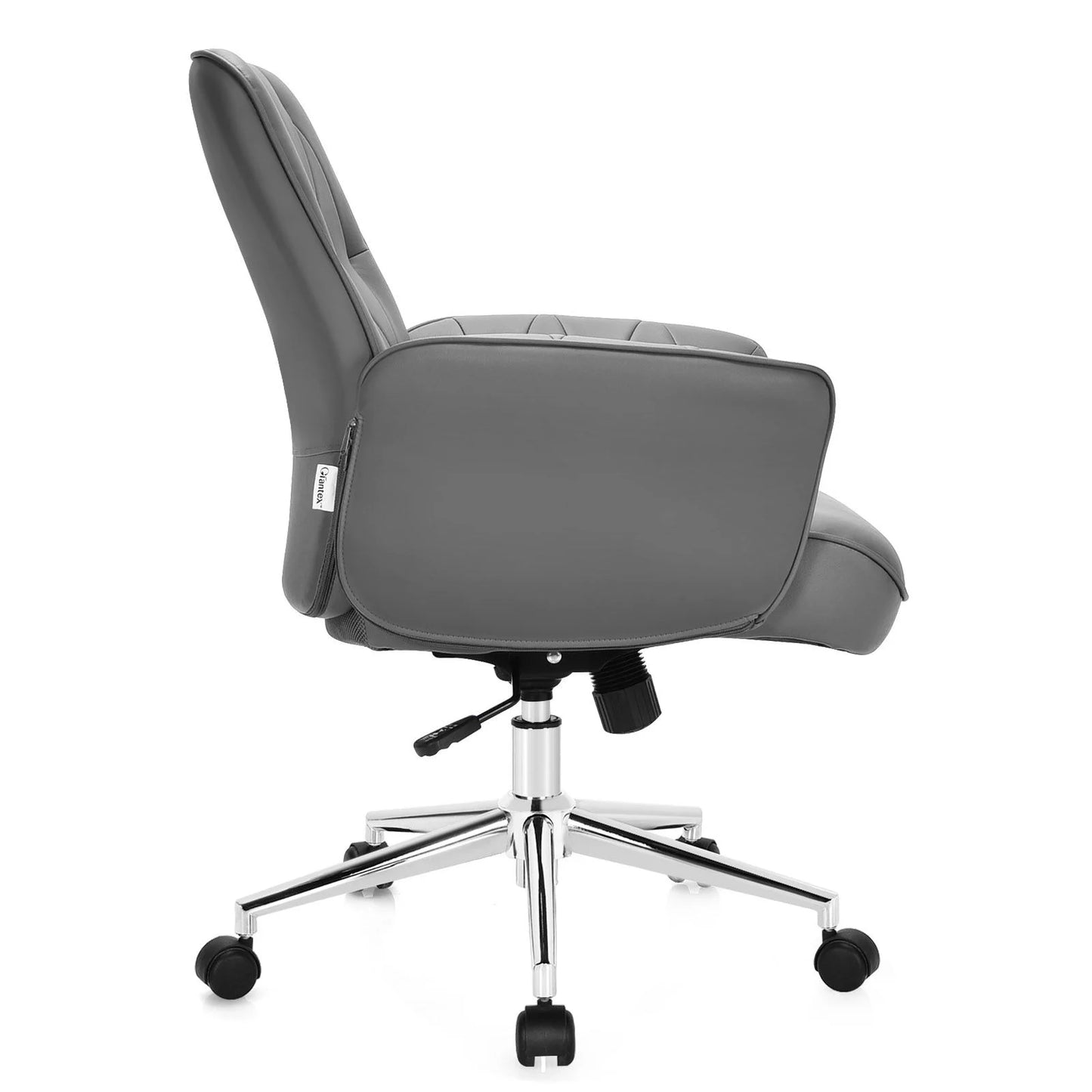 Adjustable Swivel PU Leather Office Chair with Rocking Function
