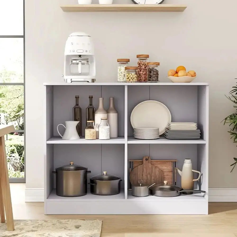 Stylish Multi-Functional Sideboard Cabinet with Open Shelves for Any Room