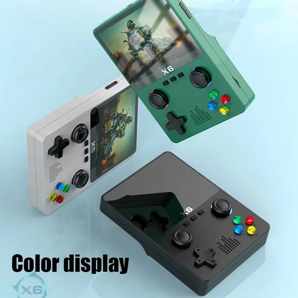 2023 X6 Handheld Game Console - 3.5" IPS Screen, Dual Joystick & 11 GBA Games - Perfect Gift for Kids!