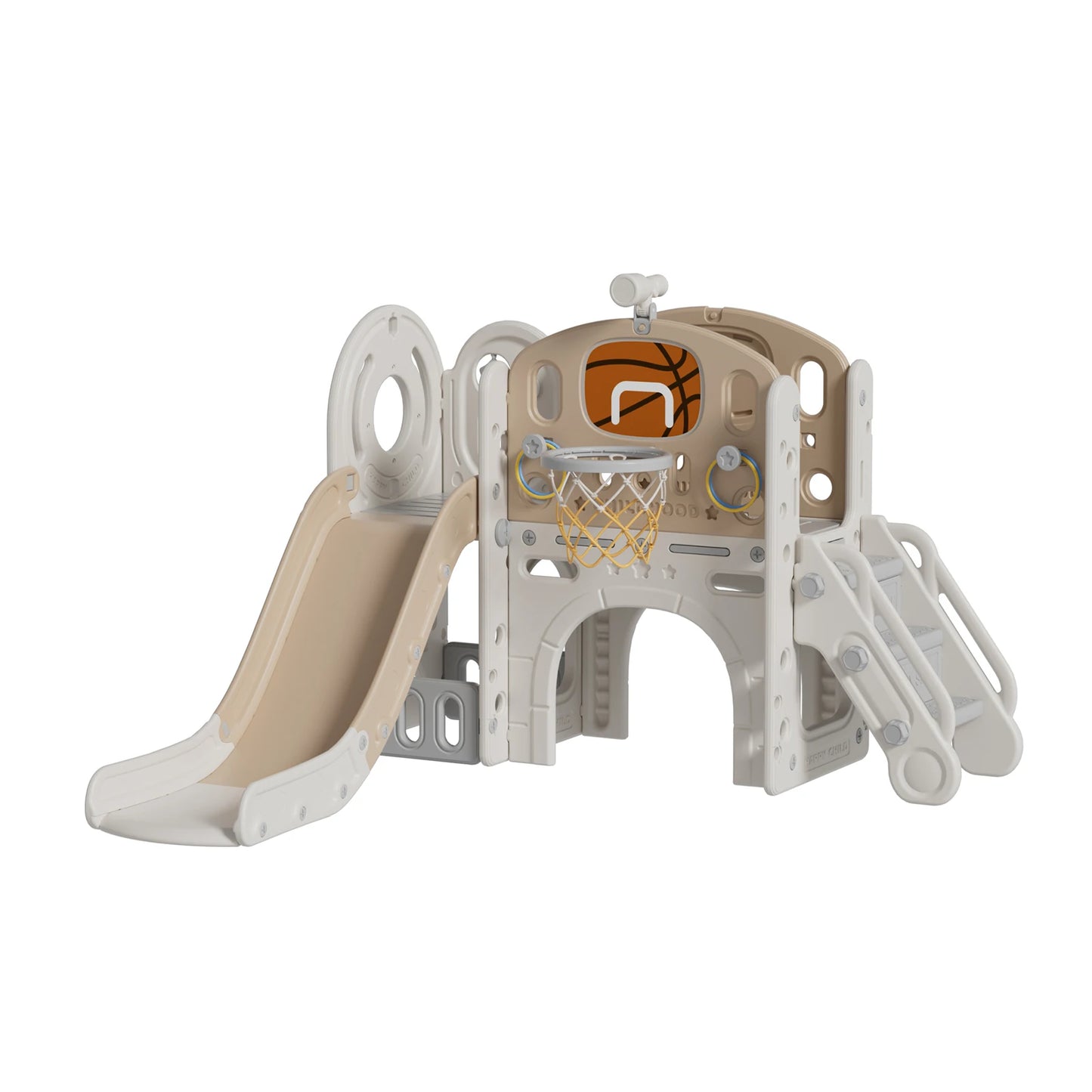 Fun Toddler Slide and Climber Playset with Basketball Hoop & Telescope - Perfect for Ages 1-3!
