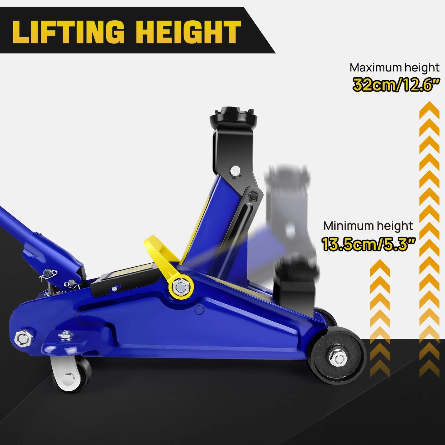 2 Tons Hydraulic Trolley Jack,Crane Lifting Jack Floor Jack Heavy Duty Car Caravan Van Vehicle Stand Lifting Tool Repair