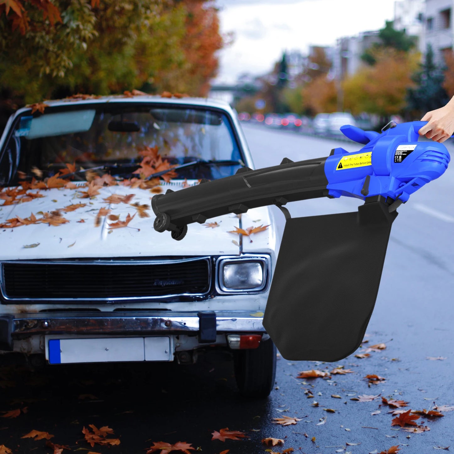 3000W Garden Vacuum and Blower for Efficient Patio and Garden Cleanup, 13 m³/min Airflow